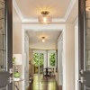 Parrot Uncle 9" Modern 1-Light Brass Semi-Flush Mount Ceiling Light - 3 of 4