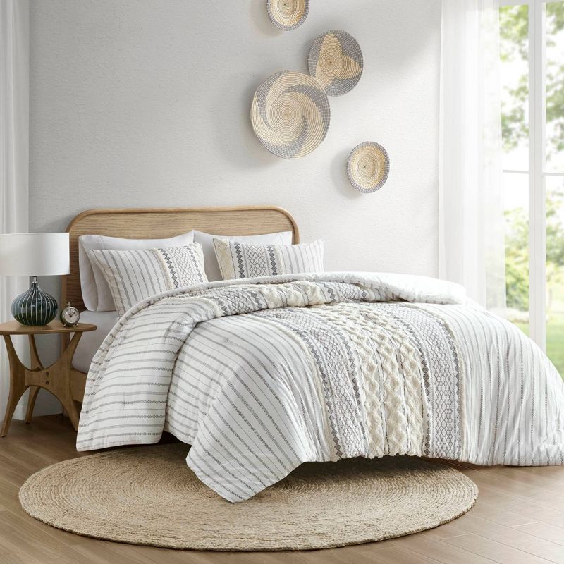Ink+Ivy 3pc Imani Cotton Comforter Set with Chenille, 3 of 14