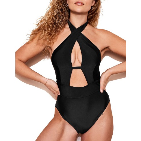 Adore Me Women's Brinlee One Piece Swimwear Xl / Jet Black : Target