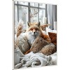 Amanti Art Cozy Fox by Justyna Jaszke Framed Canvas Wall Art - 2 of 4
