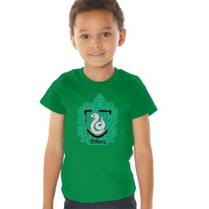Toddler Boys' Harry Potter Chibi Slytherin Crest T-Shirt - 1 of 4