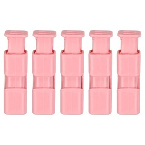 Unique Bargains Easy Squeeze Lock Bread Bag Cinch Clips 5 Pcs - 1 of 4