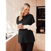 Ekouaer Women???¨º?¨¨s Maternity Shirts Long Sleeve Split Side Pregnancy Tee Top Tunic Blouse Casual Mama Clothes - 3 of 4
