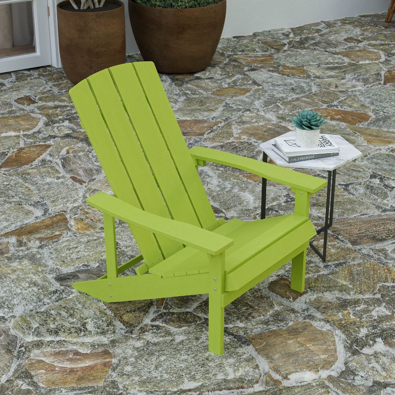 Merrick Lane All-Weather Poly Resin Wood Adirondack Chair, 4 of 12