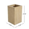 VisioGear 27"H Handmade Rectangle Planter Box, Modern Planter for Patio, Garden, Travertine, 15.5"*15.5"*27" - 3 of 4