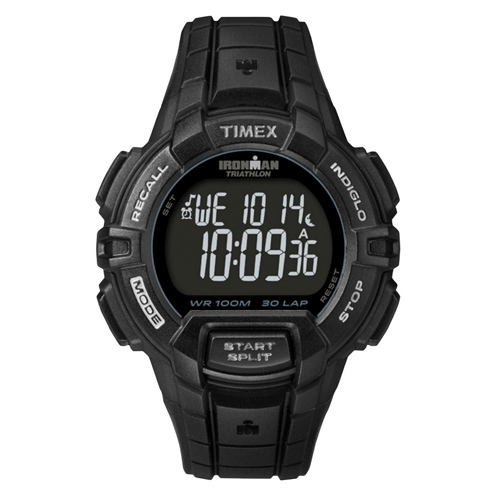 Photos - Wrist Watch Timex Men's  Ironman Rugged 30 Lap Digital Watch - Black T5K793JT 