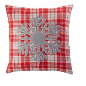 The Lakeside Collection Holiday Accent Pillow Collection - Snowflake - 1 of 4