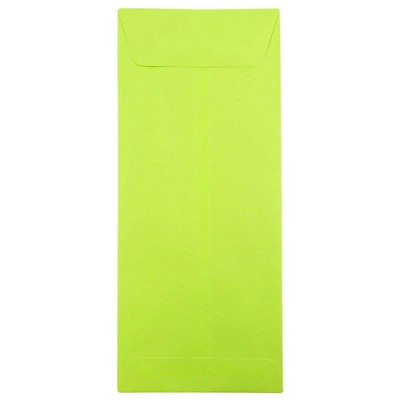 JAM Paper #14 Policy Business Colored Envelopes 5 x 11.5 Ultra Lime Green 3156403