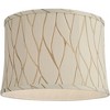 Springcrest Kinmen 15 1/4" Top x 16" Bottom x 11" High x 11" Slant Print Lamp Shade Replacement Medium Cream Drum Modern Softback Washer Harp Finial - 3 of 4