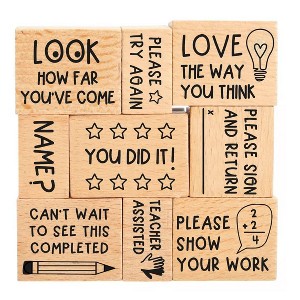Pippi Post 9pc Teacher Stamp Set - 1 of 1