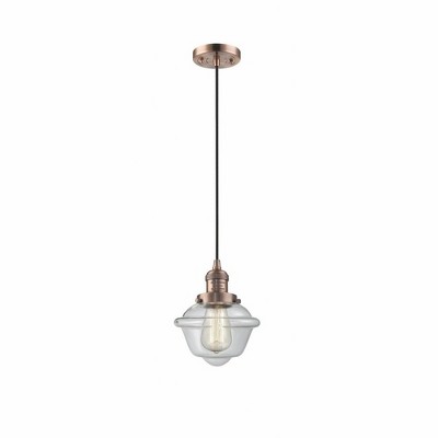 Oxford - 1 Light Cord Hung Mini Pendant In Traditional Style-8 Inches Tall and 7.5 Inches Wide