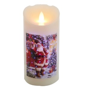 Kurt Adler 7-Inch Battery-Operated Fiberoptic LED Santa Wax Candle - 1 of 4
