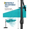 Cantilever Patio Umbrella 10x10ft Large Rectangle Umbrella Outdoor Market Umbrellas 360 Rotation Offset Hanging Outdoor Shade - 4 of 4