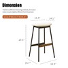 Set of 2 Bar Stools Comfortable & Stylish Counter Bar Stools,Soft Fabric, Backless for Kitchen, Dining Room Bar Chairs - 3 of 4
