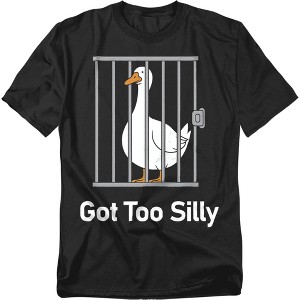 Men's Funny Animal Goose Got Too Silly T-Shirt - 1 of 4