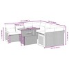 vidaXL 9 Piece Patio Sofa Set with Cushions Gray Poly Rattan - Gray without storage - 3 of 4