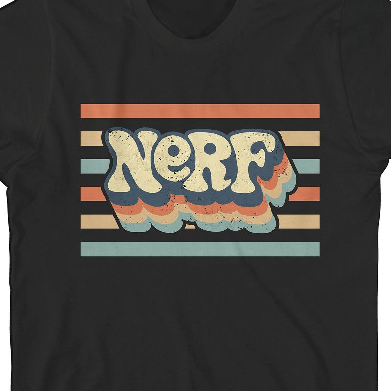 Nerf Vintage Logo Youth Black Short Sleeve Tee Shirt, 2 of 4
