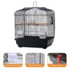 20.5" Travel Bird Cage - Portable Metal Carrier w/Perches for Parakeets, Canaries & Finches, Handle & Easy-Clean Tray - 4 of 4