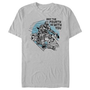 Men's Star Wars The Mandalorian May the Fourth Be With You T-Shirt - 1 of 4