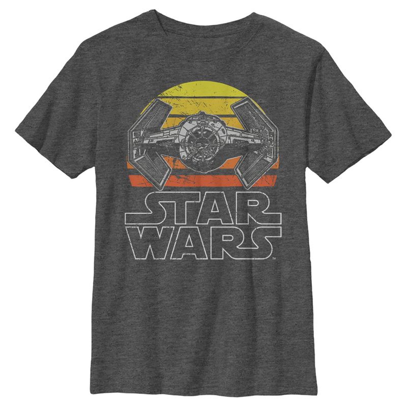 Boy's Star Wars TIE Fighter Retro T-Shirt, 1 of 5