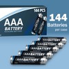 Tender Gentle Premium AAA Alkaline Batteries, Durable & Long Lasting 1.5 Volt Batteries,  Perfect for Remote Controls, Flashlights, & More - 144 PCS - 3 of 4