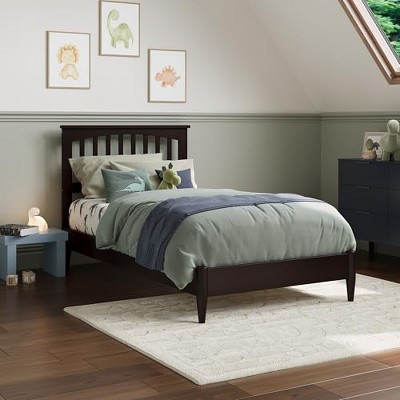 AFI Furnishings Becket Twin Solid Wood Low Profile Platform Bed, Espresso