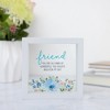 Pavilion Gift Company - Friend - 5" x 5" Framed Glass Plaque - Wall Sign Panels - 2 of 4