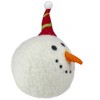 Tii Collections 5" Snowman Head with a Red and Green Striped Hat Christmas Ornament - 2 of 3