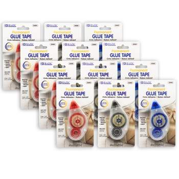 BAZIC Products® Permanent Glue Tape, 8mm x 8m, Pack of 12