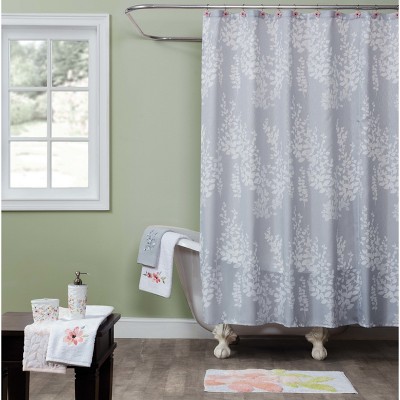 Resting Garden Leaf Shower Curtain Gray - Saturday Knight Ltd.