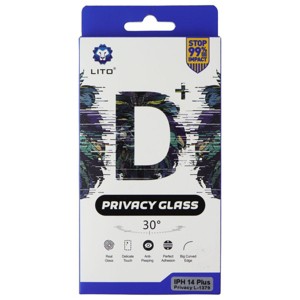 LITO D+ Privacy Glass Screen Protector for iPhone 14 Plus - Privacy (2 Pack) - 1 of 1