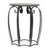 Wiers Modern Industrial Handcrafted Mango Wood Side Table Gray/Black - Christopher Knight Home: No Assembly, Round Design - 3 of 4