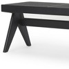 HomeRoots 59" Black Solid Wood and Cane Dining Bench - 4 of 4