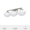 Hunter Fans 23.5" Saddle Creek Wall Light Brushed Nickel Finish - Vintage 3-Bulb Fixture for Indoor Damp Spaces - 3 of 4
