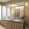 Apmir Rectangular Aluminum Alloy Framed and Tempered Glass Wall Bathroom Vanity Mirror in Matte Black/ Gold/ Silver/ Brown - 2 of 4