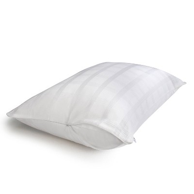 King Size White Cotton Zippered Pillow Protector