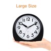 Aoibox Large Silent Analog Alarm Clock with Gentle Wake Beep Sounds, Snooze & Manual Light, Easy Set, Black for Elderly - 2 of 4