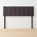 Emmie Adjustable Upholstered Headboard with Square Tufting - Brookside Home