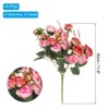 Unique Bargains Home Wedding Decoration Branch Heads Silk Artificial Mini Rose with Stem - 2 of 4