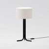 Infibrite 20" Classic Elegance Table Lamp with Cylindrical Shade Warm Ambient Lighting: Modern Tripod Design, Linen Drum Shade, ETL Listed - 3 of 4