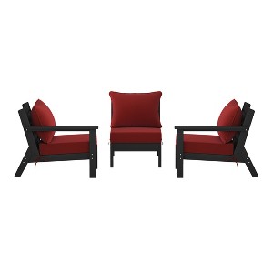 WestinTrends Avalon Outdoor Patio HDPE Sectional Sofa with Patio Cushions - 1 of 4
