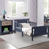 Infurnic Beds, Toddler Single Bed with Safety Guardrails and Headboard, Low To Floor Design for Toddler Children, Blue, 70"*36"*27" - 2 of 4