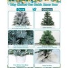 KTMBDW Mini Christmas Tree Snow Flocked Artificial Xmas Tree in Plastic Cement Base, 24 Inches - 3 of 4