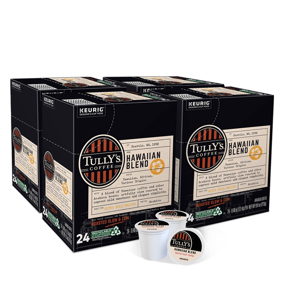 Photos - Coffee Tully's  Hawaiian Blend, Single Serve  Pods, Medium Roast - 96