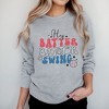 Simply Sage Market Women's Graphic Sweatshirt Batter Batter Red White Blue - 2 of 4