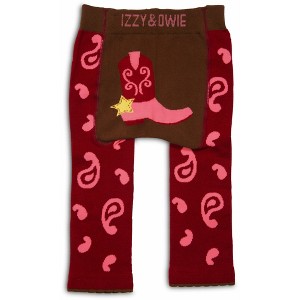 Pavilion Gift Company - Red and Pink Cowgirl - 6-12 Month Baby Leggings - Pants - 1 of 4