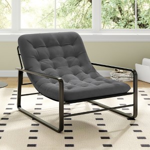 BABYYER Accent Chair for Living Room, Mid Century Modern Accent Chairs, Boucle Reading Chair, Arm Chair for Apartment and Bedroom - 1 of 4