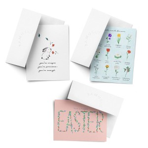 Easter Assorted Greeting Card Pack (3ct) "Wild Bunny, Birth Month Flowers, Pink Easter" by Ramus & Co - 1 of 4