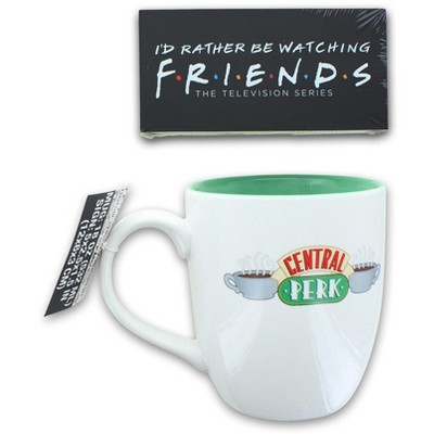 Silver Buffalo Friends Central Perk 18oz Ceramic Mug & 5 x 2.5 Inch Wall Sign Gift Set