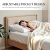 Hachikiko High-Density Foam Wedge Pillow,Headboard & Footboard Filler with Storage Pockets, Removable Washable Cover - 2 of 4